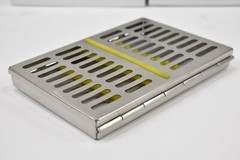 16 Brand New German Stainless Dental/Medical Sterilization Cassette Green/Yellow
