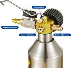 Heavy-Duty AC System Flush Kit with Safety Valve for Hassle-Free Maintenance