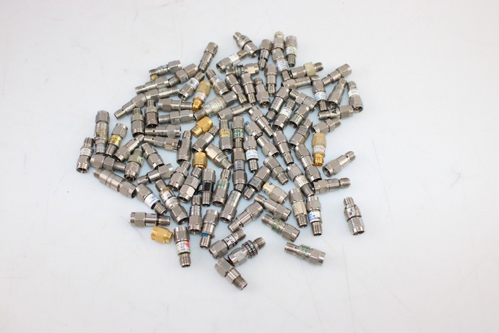 Lot of 88 RF SMA Fixed Attenuators Mixed dB Microwave Coaxial Midwest Weinschel