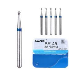 20Packs AZDENT Dental FG Diamond Burs For High Speed Handpiece Medium FG 1.6mm