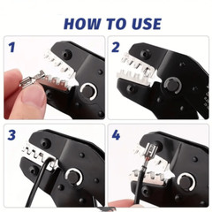 0.25-1.5mm² SN-58B Ratchet Crimping Plier Crimper Tool AWG23-16 for Terminal Kit