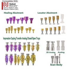 Dental Impression Coping Open Closed Tray Locator Healing Abutment Cap for Nobel