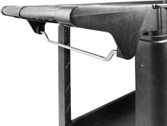 Heavy Duty 2‑Shelf Service Cart 500 Lb Capacity Polypropylene Utility Cart with