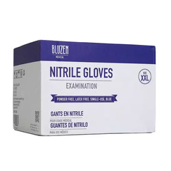 Bluzen 2XL Nitrile 5.5 Mil Examination Medical Gloves in Blue, (1000 per Case)