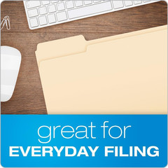 File Folders, Letter Size, 8-1/2″ X 11″, Classic Manila, 1/3-Cut Tabs in Left, R