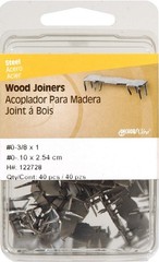 The Hillman Group 122728 No.0 Wood Joiner, 40-Pack No Size, Silver