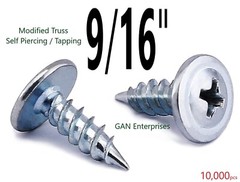 Modified Truss Head Self piercing Screws # 8 x 9/16″ K-Lath ZINC (10000)