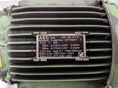 AEG AM 80 KY4 Motor 1390/1680 RPM 220-277, 380-480, VAC 2.8, 1.6 AM80KY4