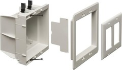 White Recessed Mounting Box for Electrical Outlets