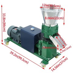 220V Farm Feed Granulator 8mm Plate Feed Pellet Mill Machine 4Roller 150-200KG/h