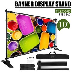 8’x10′ Step and Repeat Banner Stand Adjustable Telescopic Trade Show Backdrop US