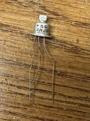 2n293 Germanium NPN Transistor Silver Top Hat General Electric NOS