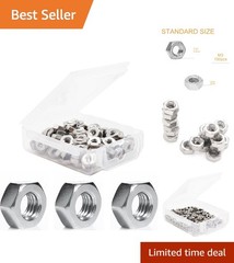 3mm I.D. M3 Hex Nuts – 150 Silver Stainless Steel Set for 3D Printing