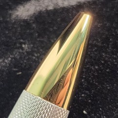 Cross Peerless 125 Ballpoint Pen Medalist Platinum Plate Gold Trim Swarovski