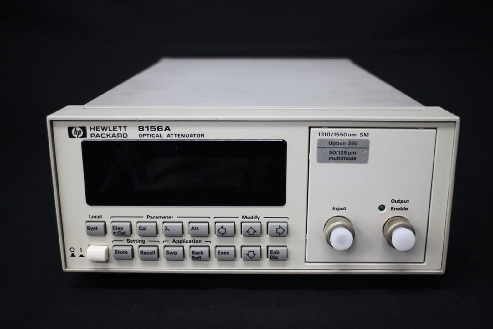 HP 8156A/350 1250-1650nm Optical Attenuator 60dB SMF MMF High Accuracy Tested