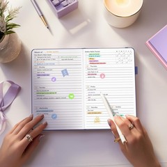 Undated Weekly Planner for 2025, Forvencer Simplified A5-Weekly, Black