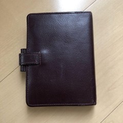 Filofax Leather System Notebook 6 Hole Black Leather Cover Only Used From Japan