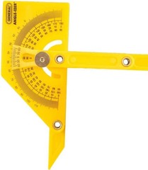 Compact Hand-Powered Protractor for Sloped, Inside & Outside Angles – Yellow