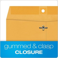 9×12 Clasp Envelopes with Gummed Flaps 28 lb Brown Kraft 100 per Box