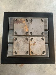 4 piece metal base plates 4×4.5 for caster wheels 3/16 Mild Steel