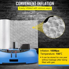 984′ x16″ Air Cushion Machine Film Small Bubble Pillow Packaging Padding 4 Rolls