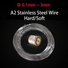 A2 Stainless Steel Wire Hard/Soft Cable 0.1/0.2mm~1mm/1.2mm/1.5mm/2mm/2.5mm/3mm