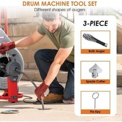 Hand-Powered 12128 T-240 Tool Set with Auger & Spade Cutter for Professionals
