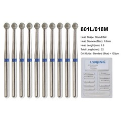 Dental Burs Diamond Round End Taper Football Long Round Ball High Speed 856 368