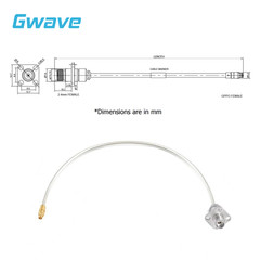 2.4mm 4 Hole Flange Female to GPPO Female .086″ Semi-flexible Cable, DC-50GHz