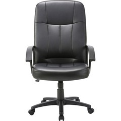 Lorell LLR60120 Executive Leather High-back Chair Black