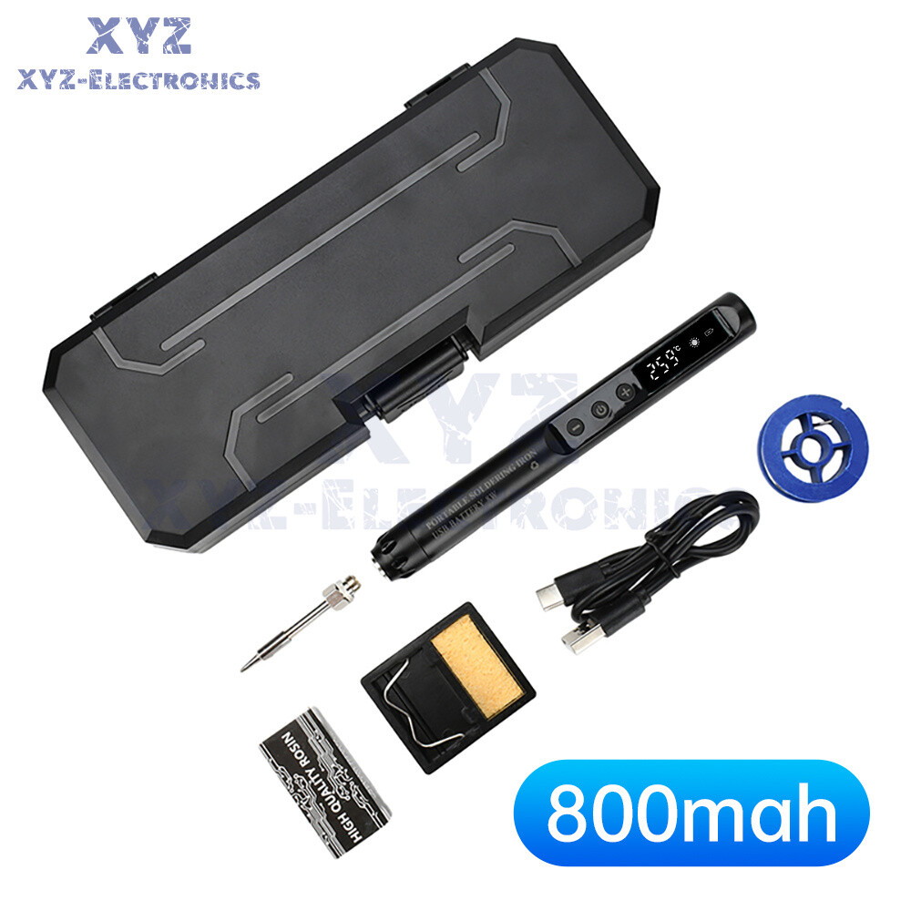 Digital USB Smart Temperature Adjustable Soldering Iron 800mAh battery Portable