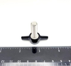 5/16″ x 1″ Thumb Screw T Bolts Black Butterfly Tee Wing Knob Stainless 4 Pack