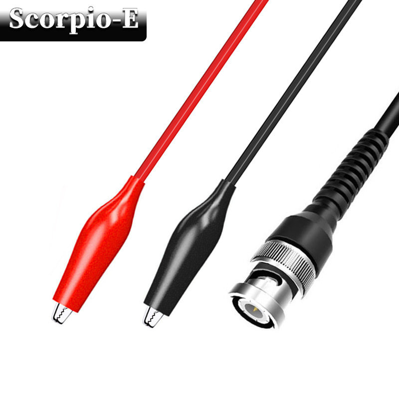 BNC Male Plug to Dual Alligator Crocodile Clip Oscilloscope Test Lead Q9 Cable