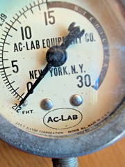 Vintage AC-LAB Equipment Co Laboratory Sterilize Pressure Gauge New York NY USA