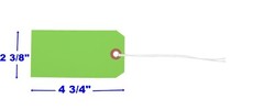 1,000 Green Tags 4 3/4″ x 2 3/8″ Size 5 Inventory Hang Tag Strung with String