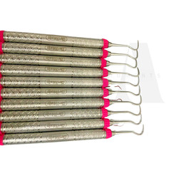 Lot of 10 Hu Friedy R138 (Montana Jack) Curved Sickle Scalers