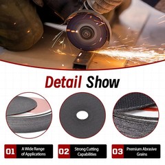 50 Pack 4-1/2″x.040″x7/8″ Cut-off Wheel – Metal & Stainless Steel Cutting Discs