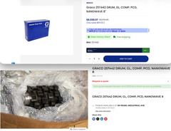 Graco 25T442 8-Inch Nanowave PCD Drum Assembly For FS200 Scarifier New