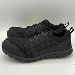 Reebok Sublite Cushion Comp Toe Work Shoe Black Womens Size 7.5W Men 9.5W