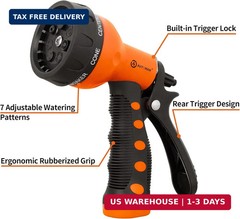 AUTOMAN-Garden-Hose-Nozzle,ABS Water Spray Nozzle with Heavy Duty 7 Adjustable