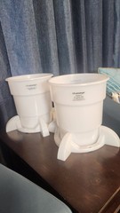 CP Lab Safety SC-3004CPB Waste Container Base 4L Nalgene HDPE Lot of 2
