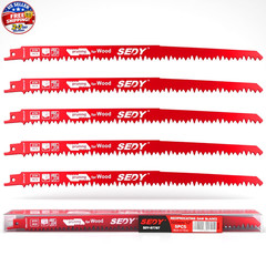12-Inch Wood Pruning Reciprocating Saw Blades, 5TPI Saw Blades for Tree Trimming