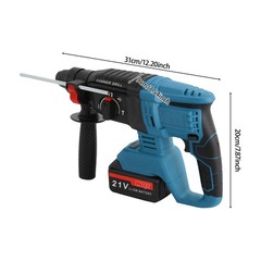 Battery-powered Hammer Drill With 4 Modes & Depth Ruler For Electric Tools