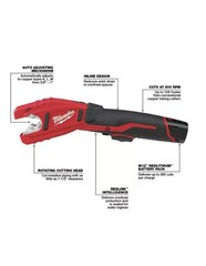Milwaukee 2471-20 M12 12V Lithium-Ion Cordless Copper Tubing Cutter – Red