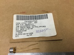(1 PC) RAYTHEON JAN2N1613L Bipolar Junction Transistor, NPN Type, OLD GOLD