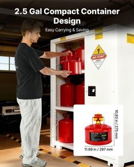 2.5 Gallon Safety Gas Can – Red Type I with Flame Arrester, Self-Closing Lid & F
