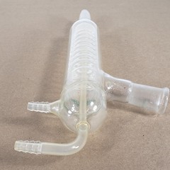 CHEMGLASS CG-1210-01 Friedrich Coiled Condenser 330mm 15° Angled 24/40 Joints