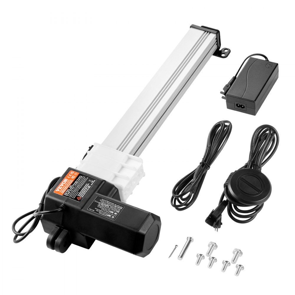 VEVOR LINEAR ACTUATOR KIT, 13″ HIGH SPEED 0.55″/S LINEAR MOTION – BLACK/SILVER