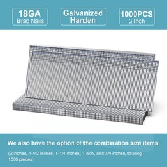 18 Gauge Brad Nails 2 Inch 1000PCS Galvanized Nail Gun Nails FROM USA