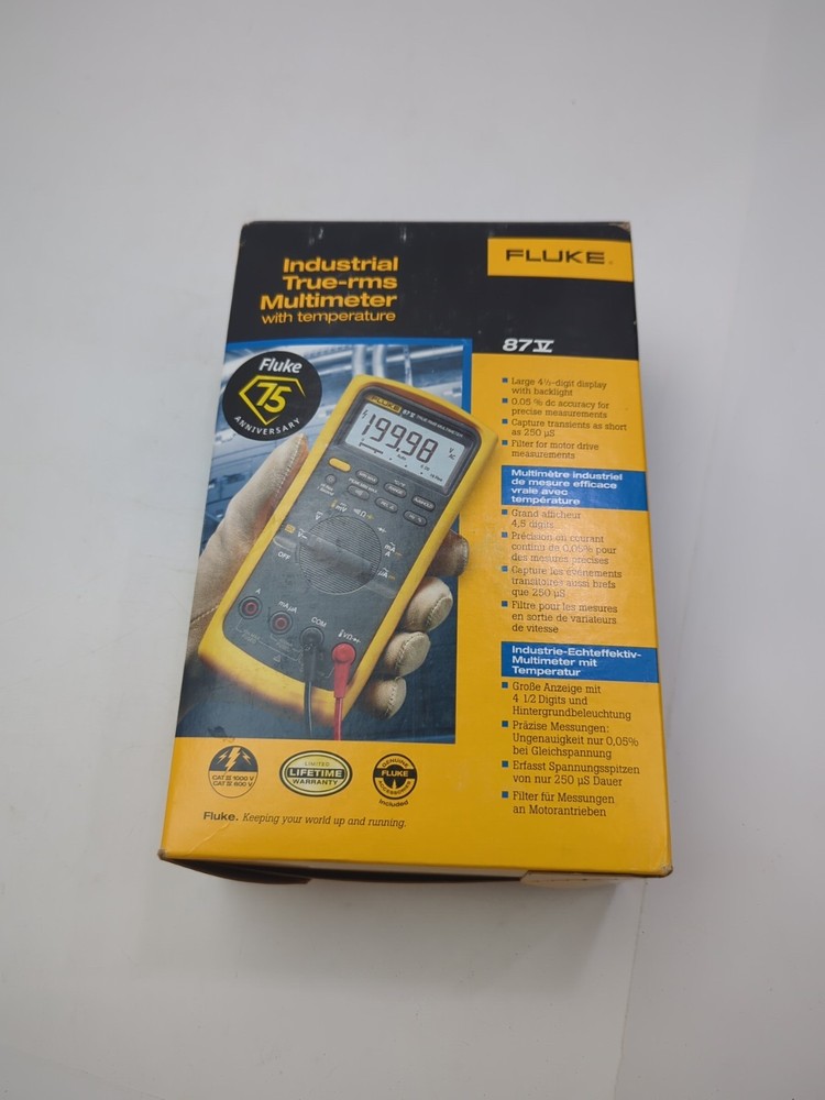 FLUKE 87-V INDUSTRIAL TRUE RMS DIGITAL MULTIMETER – NEW Box Is Empty Box